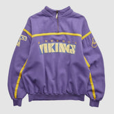 Minnesota Vikings 90s 1/4 Zip Sweatshirt Purple Vintage