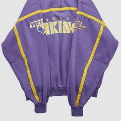Minnesota Vikings 90s 1/4 Zip Sweatshirt Purple Vintage