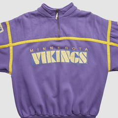 Minnesota Vikings 90s 1/4 Zip Sweatshirt Purple Vintage