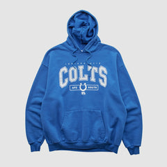 Indianapolis Colts NFL Hooded Pullover Sweatshirt Blue Vintage