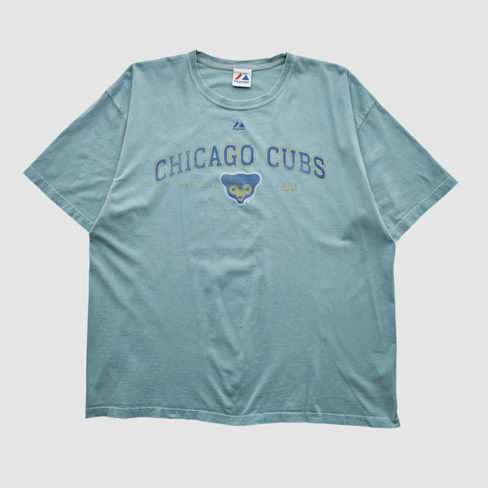 Chicago Cubs Majestic 2000s T-shirt - Light Blue - XL by Fanatics Real Vintage T-shirts