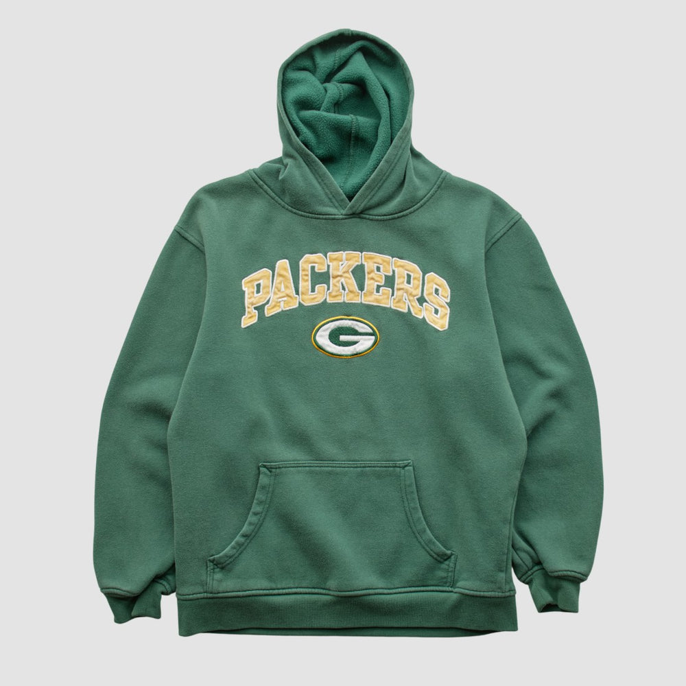Green Bay Packers NFL 2000s Hooded Pullover Sweatshirt Green Vintage