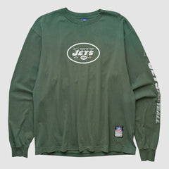 New York Jets Reebok 2000s Long Sleeve T-shirt Green Vintage