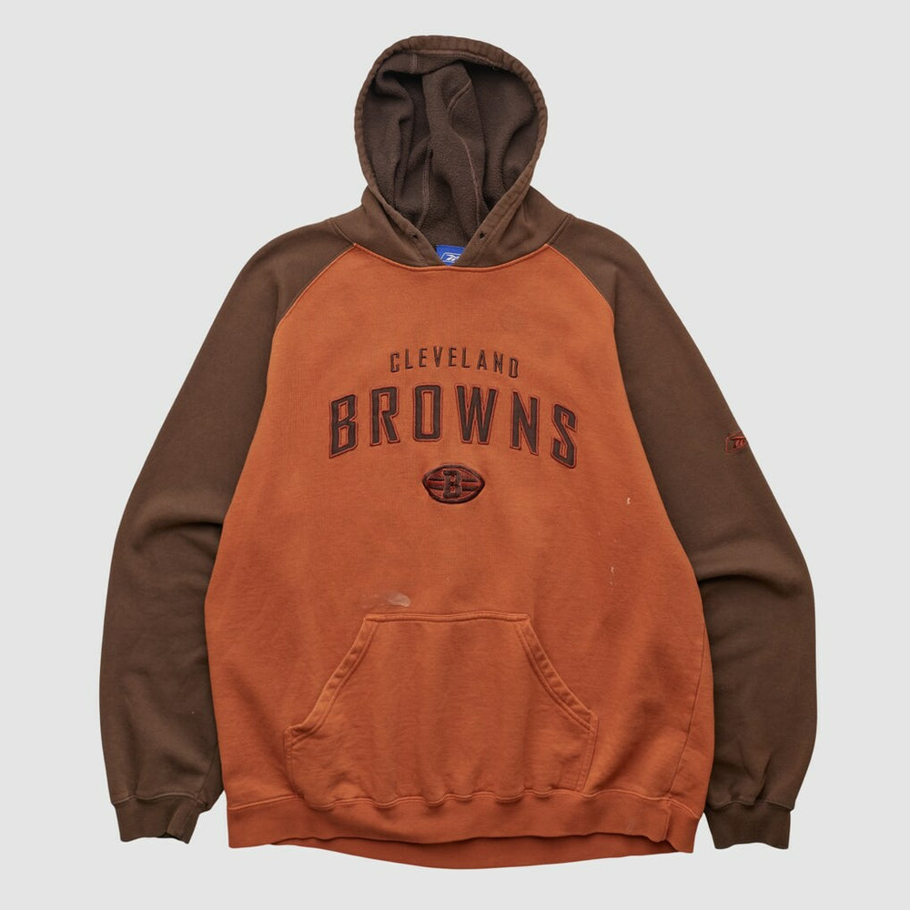 Cleveland Browns Reebok 2000s Hooded Pullover Sweatshirt Clay Vintage