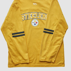 Pittsburgh Steelers NFL 2000s Long Sleeve T-shirt Yellow Vintage