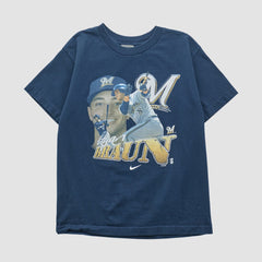 Ryan Braun Nike 2010s T-shirt - Navy - Yth L by Fanatics Real Vintage T-shirts