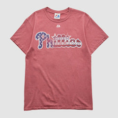 Philadelphia Phillies Majestic 2000s T-shirt - Red - S by Fanatics Real Vintage T-shirts
