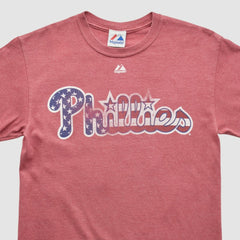 Philadelphia Phillies Majestic 2000s T-shirt - Red - S by Fanatics Real Vintage T-shirts