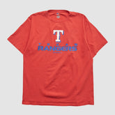 Texas Rangers Genuine Merchandise 2000s T-shirt - Red - M by Fanatics Real Vintage T-shirts
