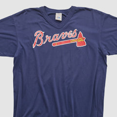 Atlanta Braves Majestic 90s T-shirt - Navy - L by Fanatics Real Vintage T-shirts