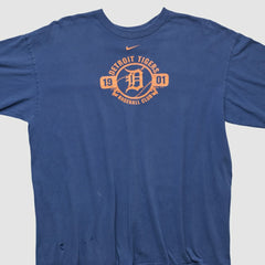 Detroit Tigers Nike 2000s Long Sleeve T-shirt - Navy - L by Fanatics Real Vintage T-shirts