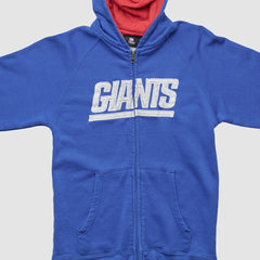 New York Giants NFL 2010s Hooded Full Zip Sweatshirt Blue Vintage