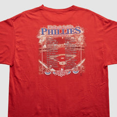 Philadelphia Phillies Majestic 2008 T-shirt - Red - XL by Fanatics Real Vintage T-shirts