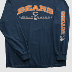 Chicago Bears NFL 2000s Long Sleeve T-shirt Navy Vintage