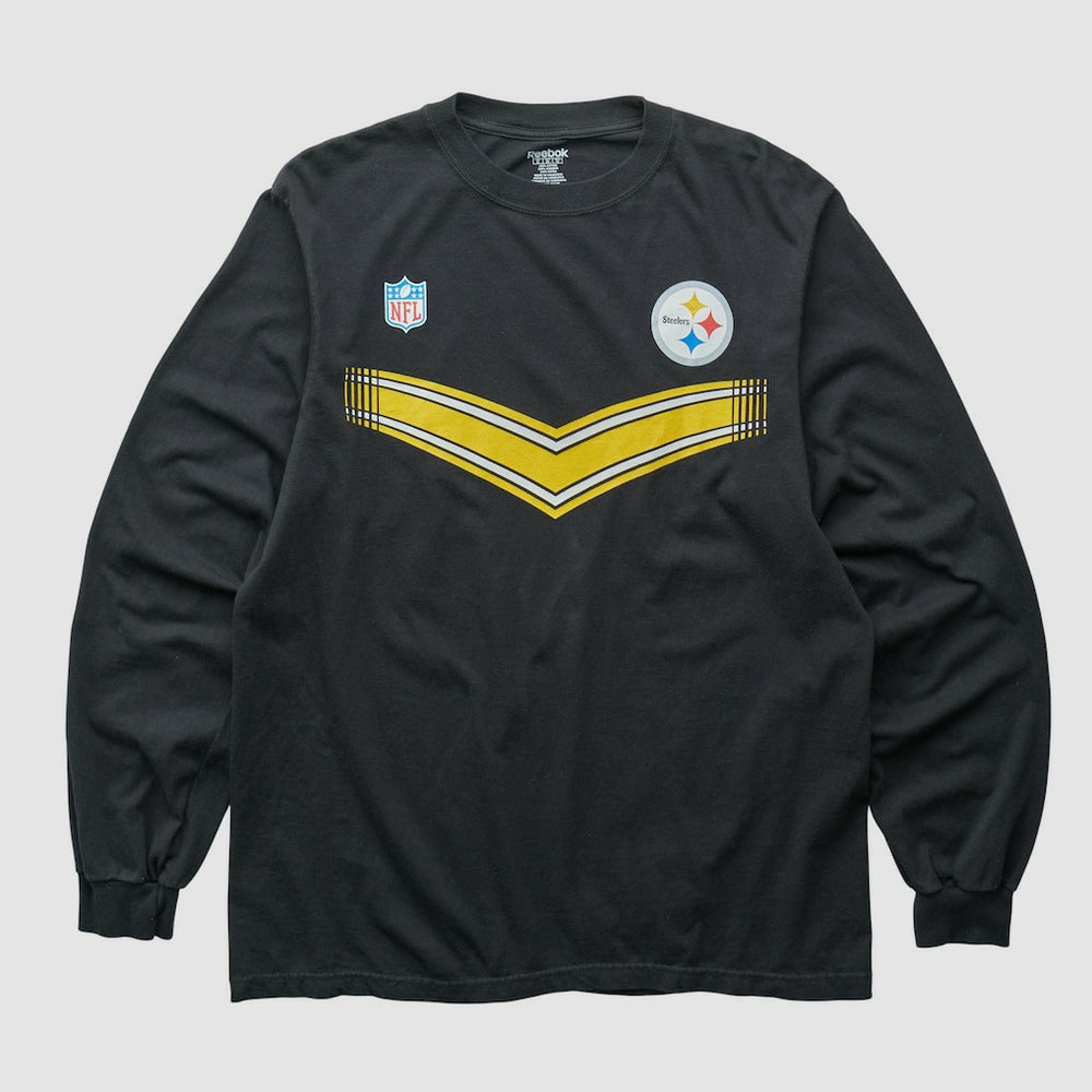 Pittsburgh Steelers Reebok 2000s Long Sleeve T-shirt Black Vintage