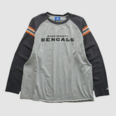 Cincinnati Bengals Reebok 2000s Long Sleeve T-shirt Heather Gray Vintage