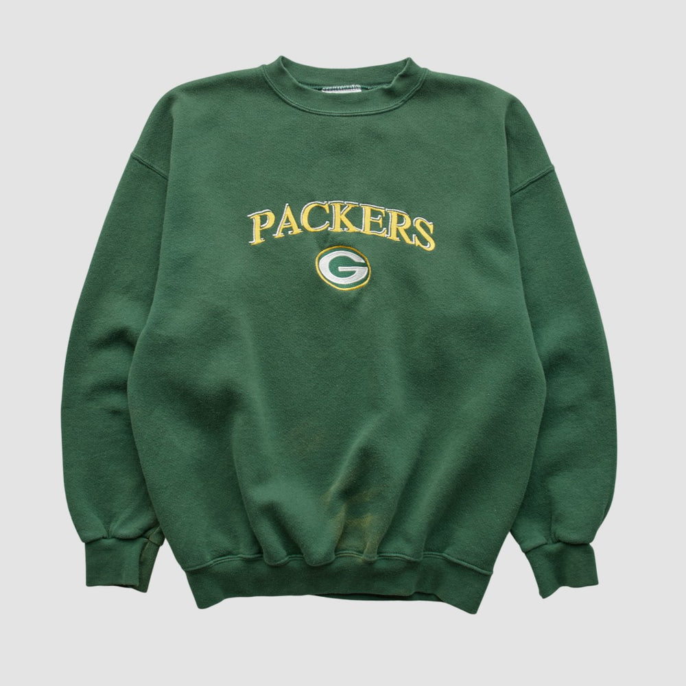 Green Bay Packers Logo Athletic Pullover Sweatshirt Green Vintage