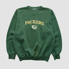 Green Bay Packers Logo Athletic Pullover Sweatshirt Green Vintage