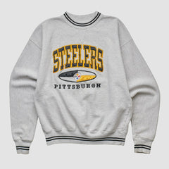 Pittsburgh Steelers LEGENDS 90s Pullover Sweatshirt Heather Gray Vintage