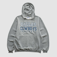 Dallas Cowboys Reebok 2000s Hooded Pullover Sweatshirt Heather Gray Vintage