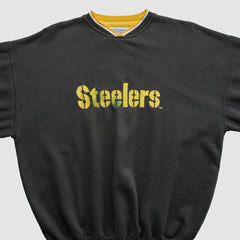 Pittsburgh Steelers Starter 90s Pullover Sweatshirt Black Vintage