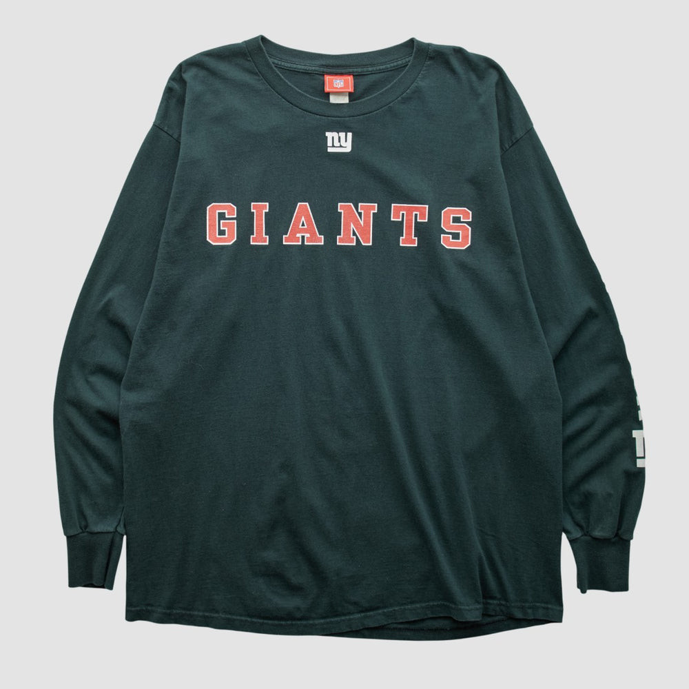 New York Giants NFL 2000s Long Sleeve T-shirt Black Vintage