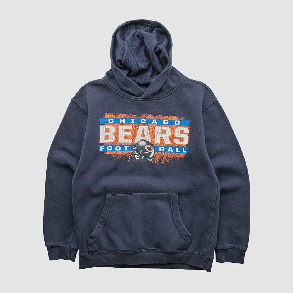 Chicago Bears NFL 2010s Hooded Pullover Sweatshirt Navy Vintage