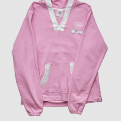 New York Jets NFL 2000s Hooded Pullover Sweatshirt Pink Vintage