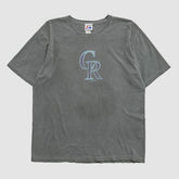 Colorado Rockies Majestic 2000s T-shirt - Gray - L by Fanatics Real Vintage T-shirts