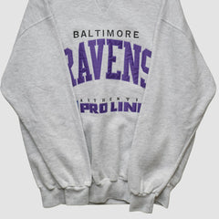 Baltimore Ravens Russell 90s Sweatshirt Heather Gray Vintage