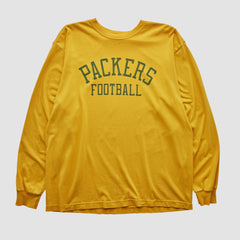 Green Bay Packers Reebok 2000s Long Sleeve T-shirt Yellow Vintage