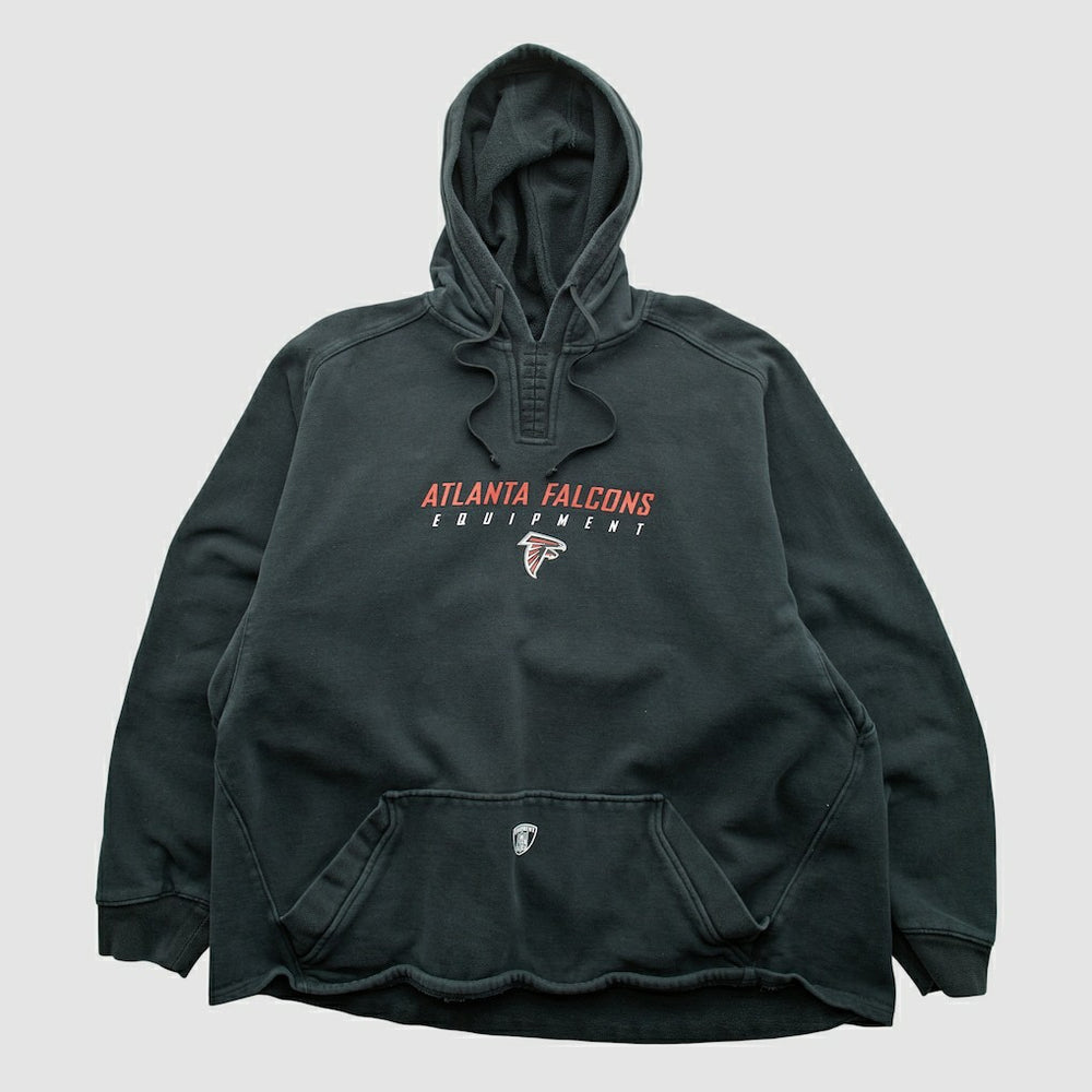 Atlanta Falcons Reebok 2000s Hooded Pullover Sweatshirt Black Vintage