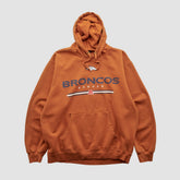 Denver Broncos NFL 2010s Hooded Pullover Sweatshirt Clay Vintage