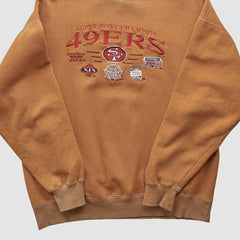 Super Bowl 90s Pullover Sweatshirt Tan Vintage