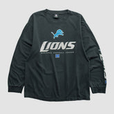 Detroit Lions NFL 2010s Long Sleeve T-shirt Black Vintage