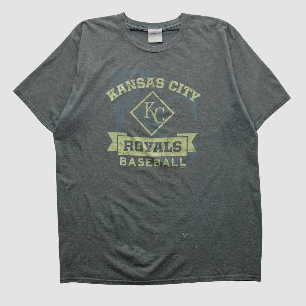 Kansas City Royals Genuine Merchandise 2000s T-shirt - Dark Heather Gray - XL by Fanatics Real Vintage T-shirts