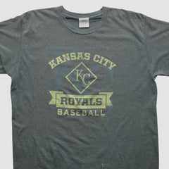 Kansas City Royals Genuine Merchandise 2000s T-shirt - Dark Heather Gray - XL by Fanatics Real Vintage T-shirts