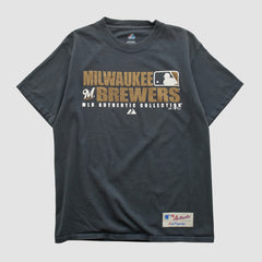 Milwaukee Brewers Majestic 2008 T-shirt - Black - S by Fanatics Real Vintage T-shirts