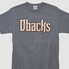 Arizona Diamondbacks Majestic 2010s T-shirt - Charcoal - M by Fanatics Real Vintage T-shirts