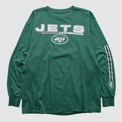 New York Jets Majestic 2010s Long Sleeve T-shirt Green Vintage