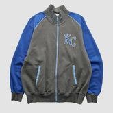 Kansas City Royals Majestic 2000s Full Zip Sweatshirt - Dark Heather Gray - M by Fanatics Real Vintage Sweatshirts