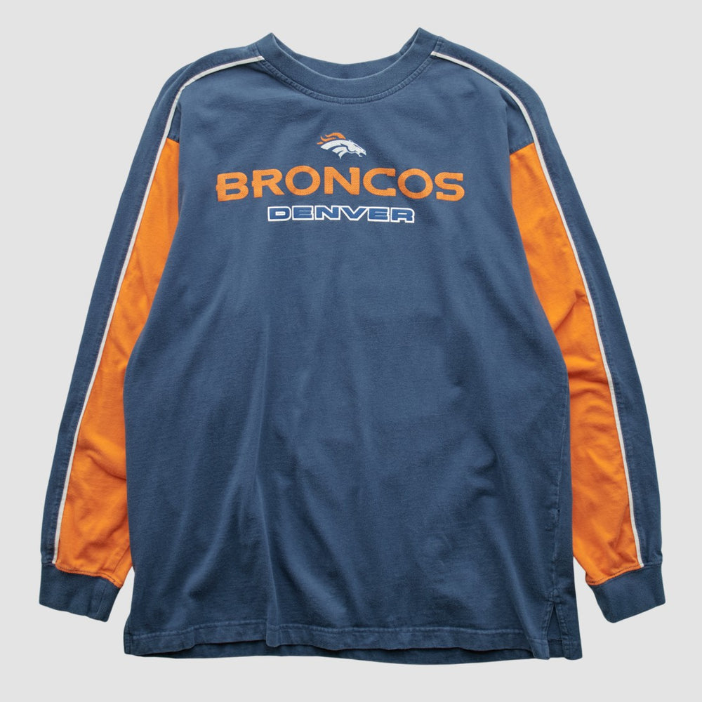 Denver Broncos NFL 2000s Long Sleeve T-shirt Navy Vintage