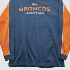 Denver Broncos NFL 2000s Long Sleeve T-shirt Navy Vintage
