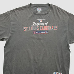 St. Louis Cardinals Majestic 2000s T-shirt - Charcoal - 2XL by Fanatics Real Vintage T-shirts