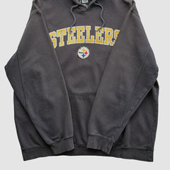 Pittsburgh Steelers NFL 2010s Hooded Pullover Sweatshirt Black Vintage