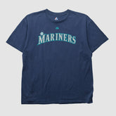 Seattle Mariners Majestic 2000s T-shirt - Navy - XL by Fanatics Real Vintage T-shirts