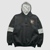 Kansas City Chiefs Dodger 90s Hooded 1/4 Zip Sweatshirt Black Vintage