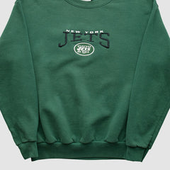 New York Jets NFL 2000s Pullover Sweatshirt Green Vintage