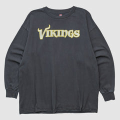 Minnesota Vikings NFL 2000s Long Sleeve T-shirt Black Vintage