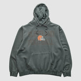Cleveland Browns Majestic 2010s Hooded Pullover Sweatshirt Gray Vintage